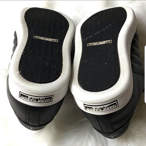 Mark Nason DESIGNER SNEAKERS LEATHER Size 12 Black Adidas style - Picture 4 of 8